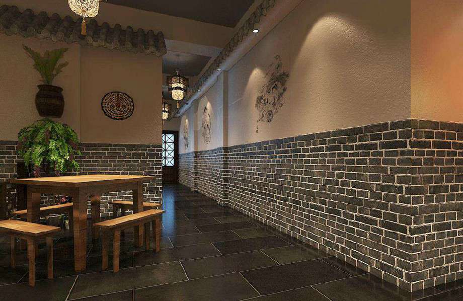 小灶臺(tái)中餐館裝修設(shè)計(jì)效果圖