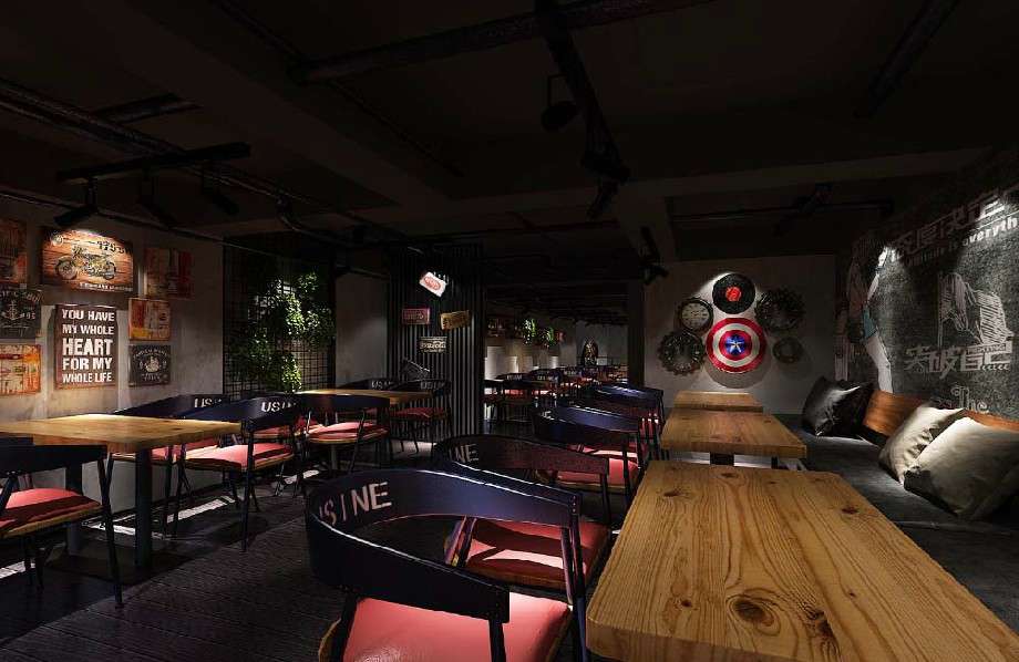 胖孩燒烤店裝修設(shè)計效果圖