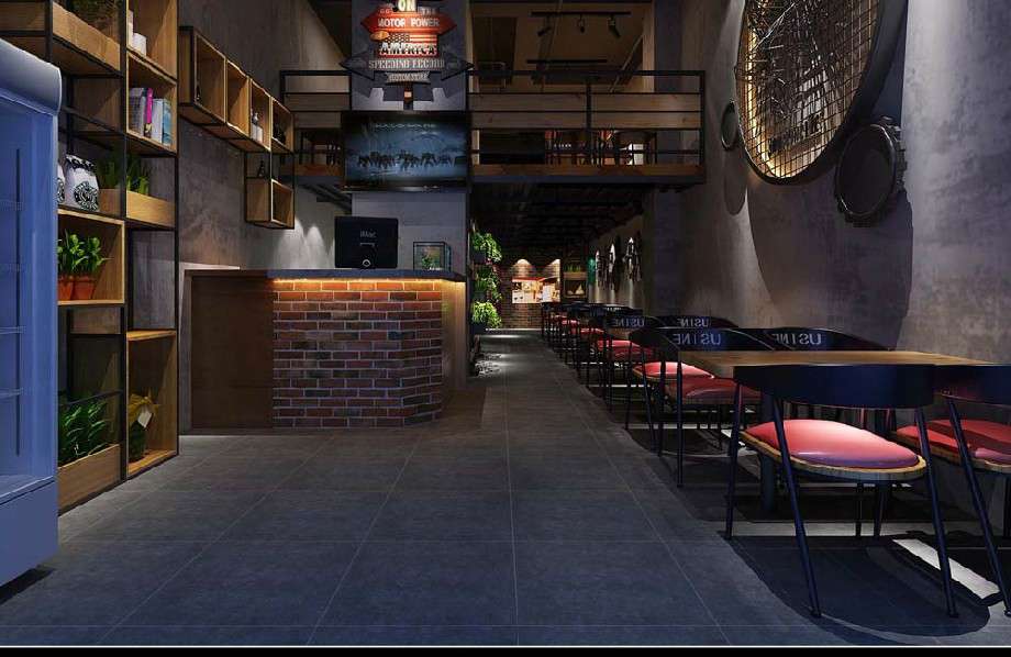 胖孩燒烤店裝修設(shè)計效果圖