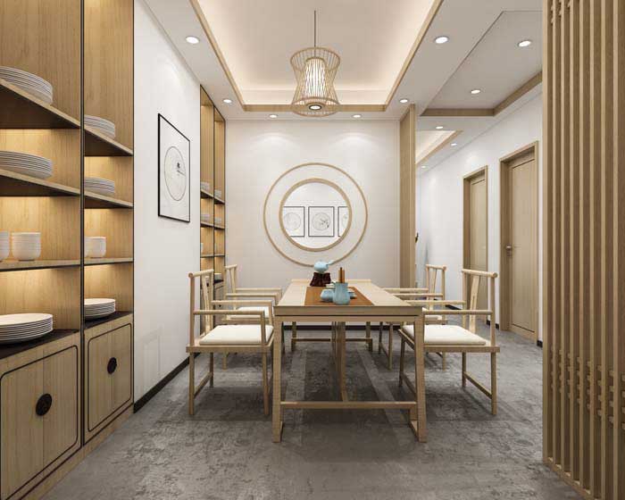 100平米茶室空間設(shè)計效果圖