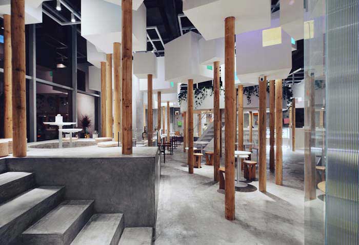 鄭州300m2動物主題咖啡廳設(shè)計效果圖