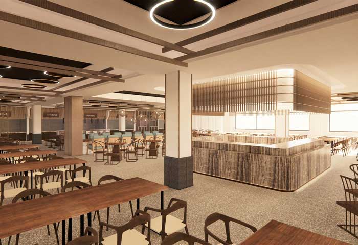 600平米鄭州企業(yè)食堂設(shè)計效果圖