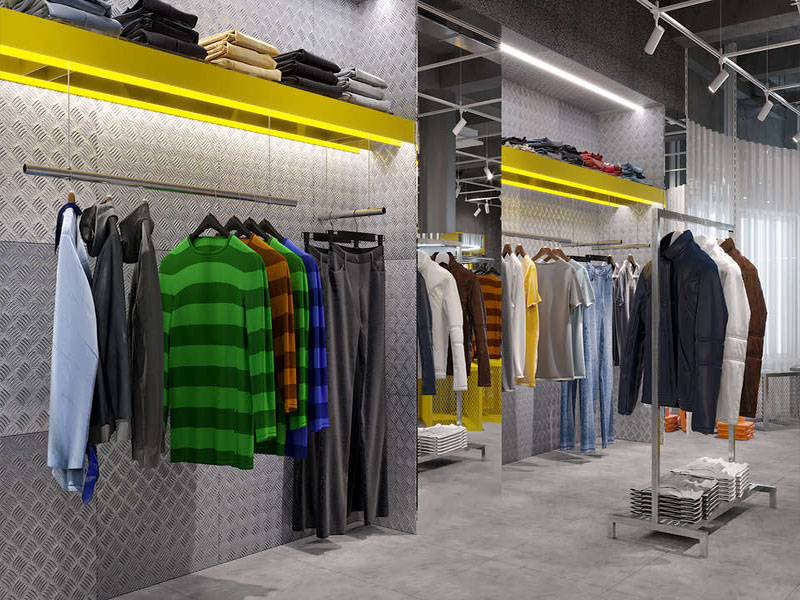 80平米極簡(jiǎn)風(fēng)格臨街服裝店設(shè)計(jì)