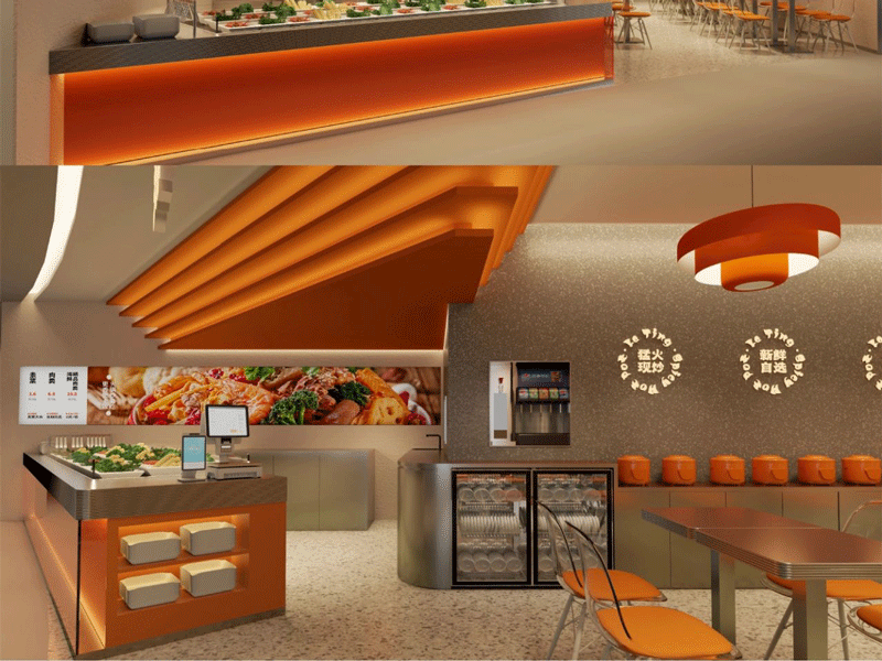 120平米麻辣香鍋店面設(shè)計,麻辣香鍋店裝修效果圖