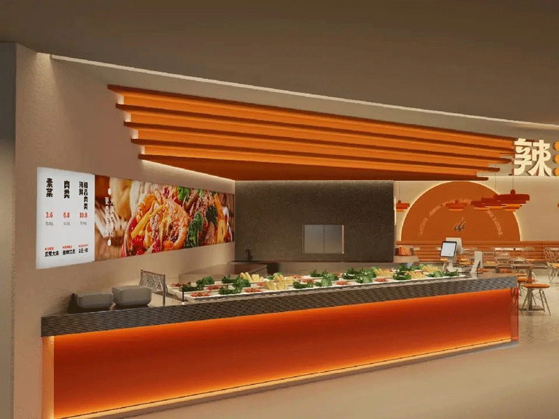 120平米麻辣香鍋店面設(shè)計,麻辣香鍋店裝修效果圖