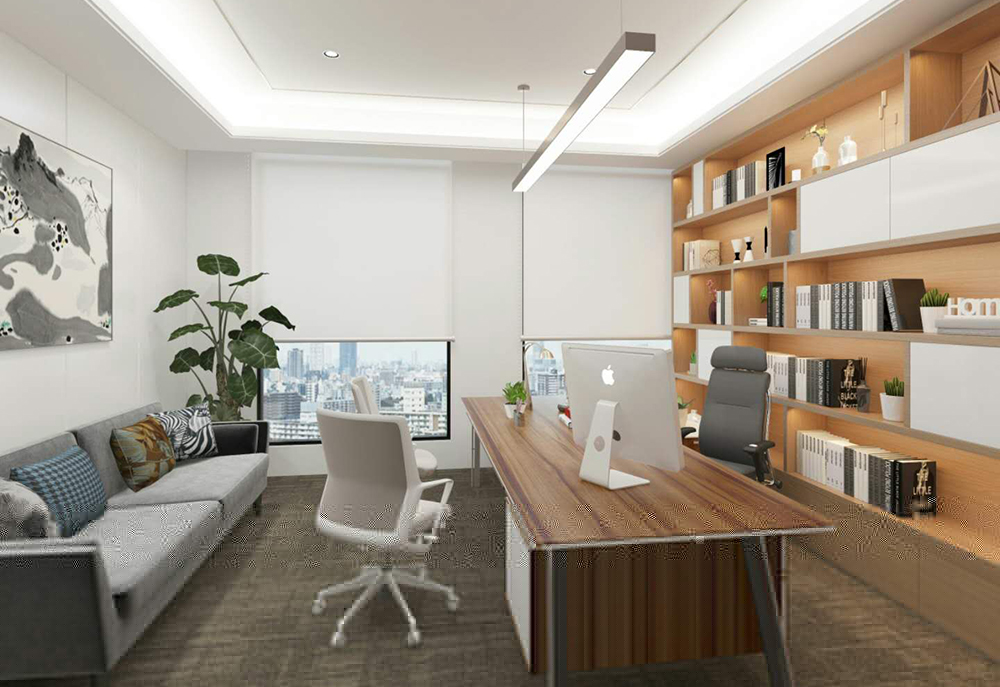 87平米辦公室設(shè)計(jì)施工效果圖