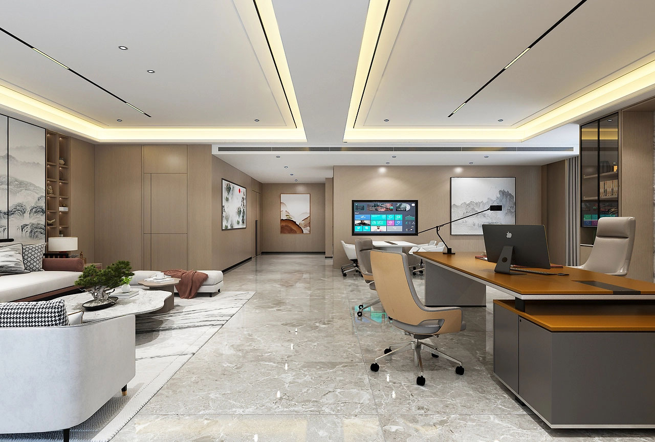 154平米董事長(zhǎng)辦公室裝修設(shè)計(jì)效果圖