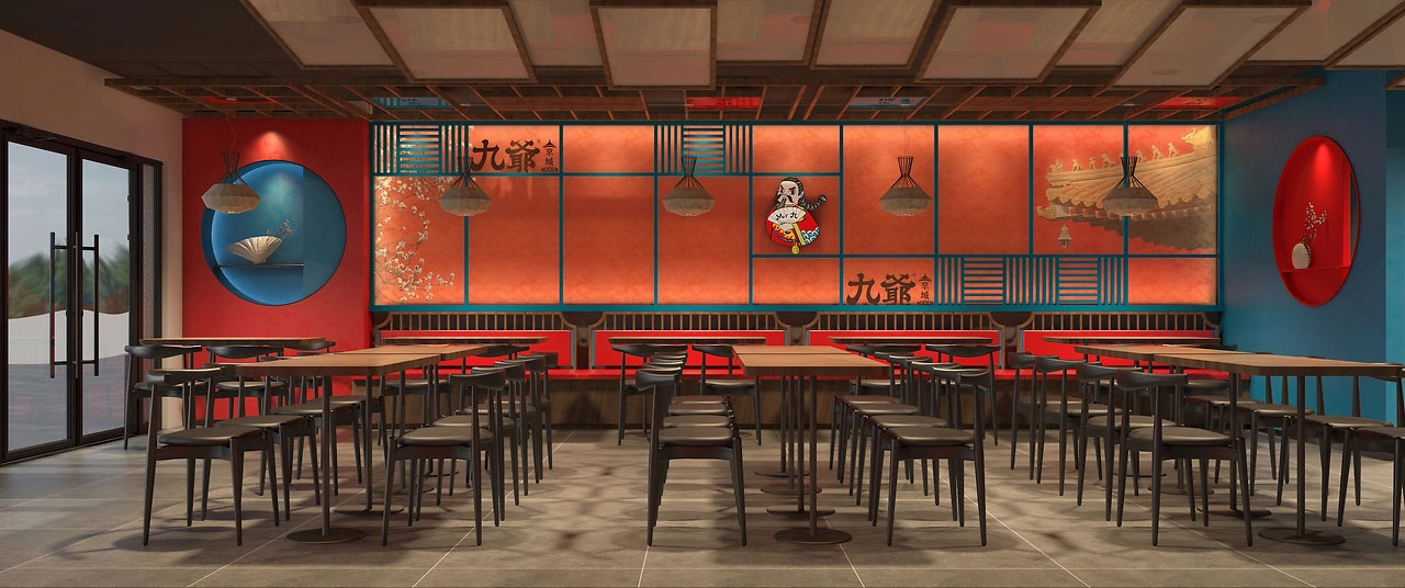 225平米鄭州快餐店面裝修設(shè)計效果圖