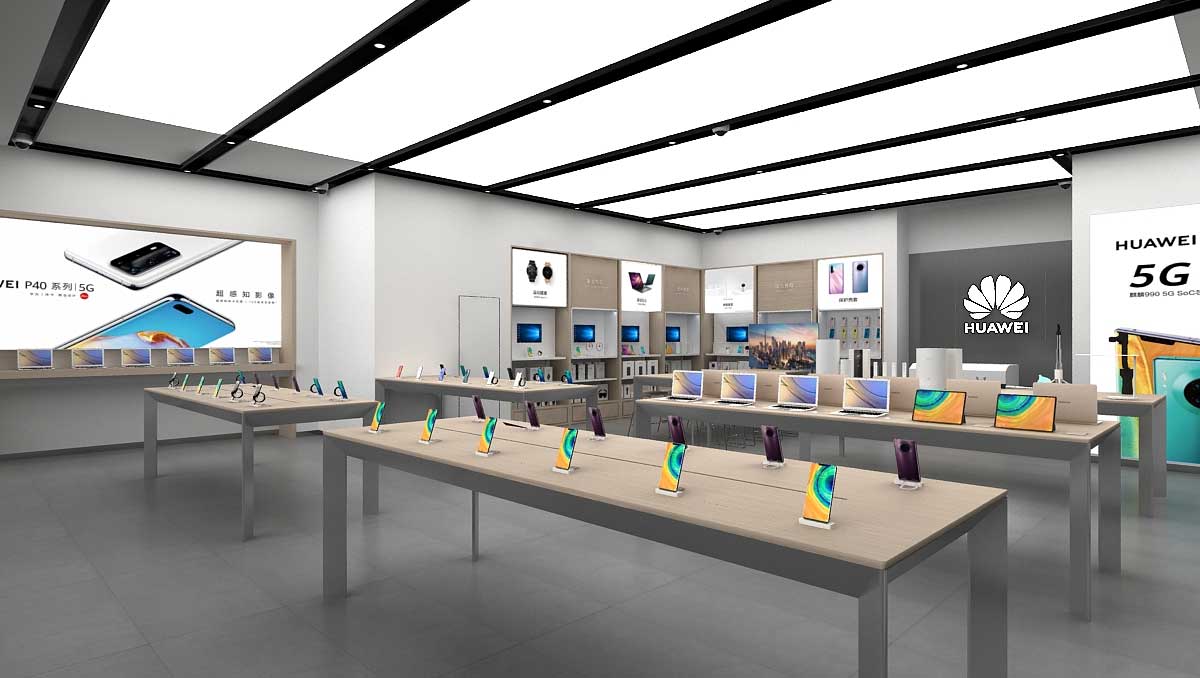 200平米華為手機(jī)店設(shè)計裝修效果圖