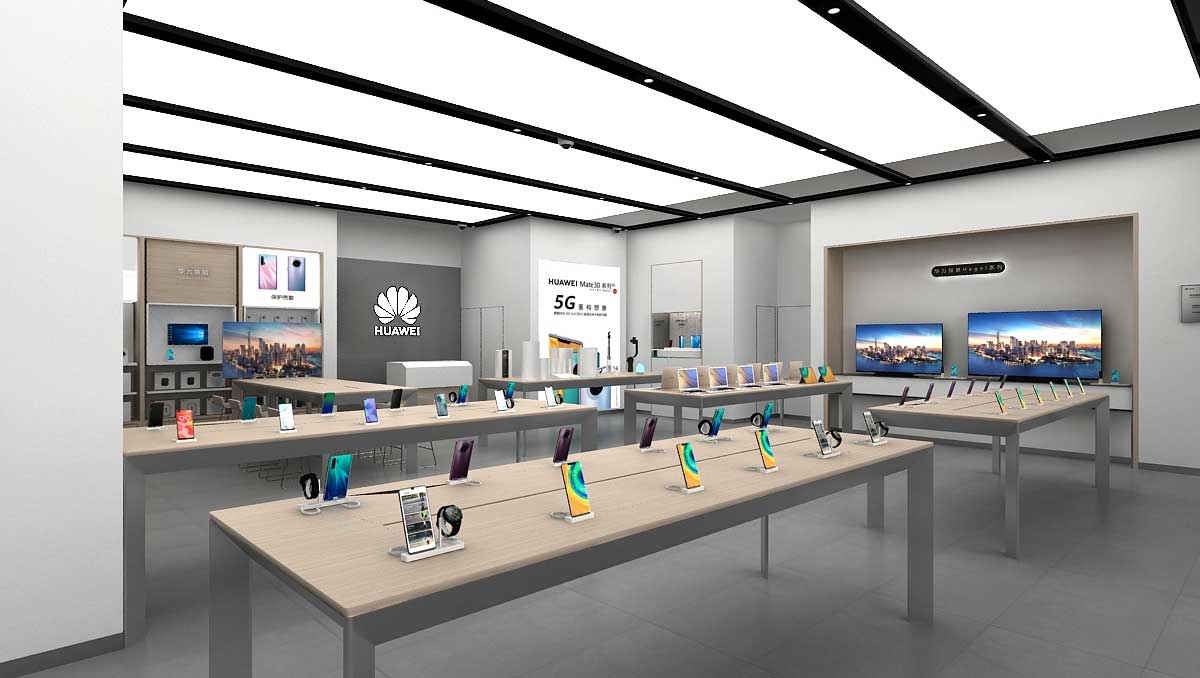 200平米華為手機(jī)店設(shè)計裝修效果圖
