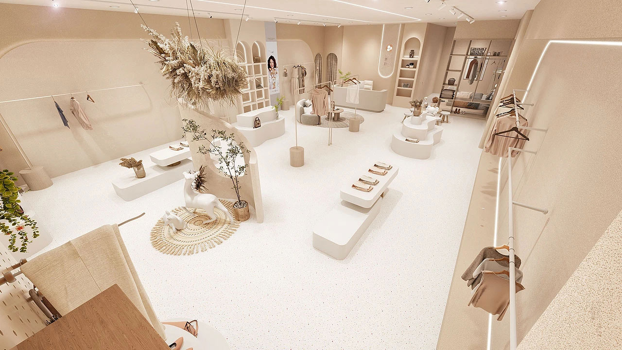 210平米鄭州女裝店面裝修設計效果圖