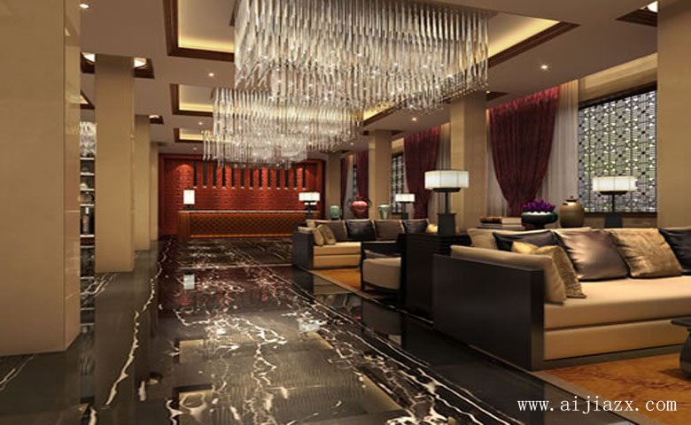 鄭州中式風情酒店裝修設(shè)計效果圖