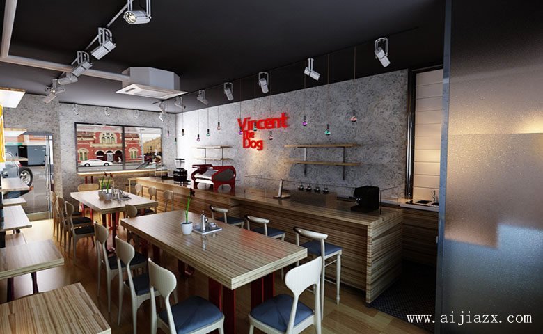 木質(zhì)空間的簡約風格餐館裝修效果圖