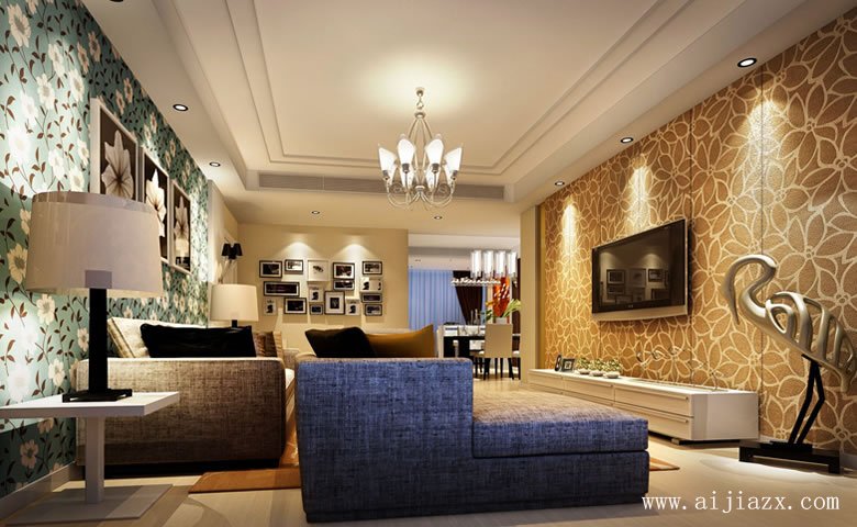 優(yōu)美迷人的現(xiàn)代風(fēng)格大戶(hù)型客廳裝修效果圖