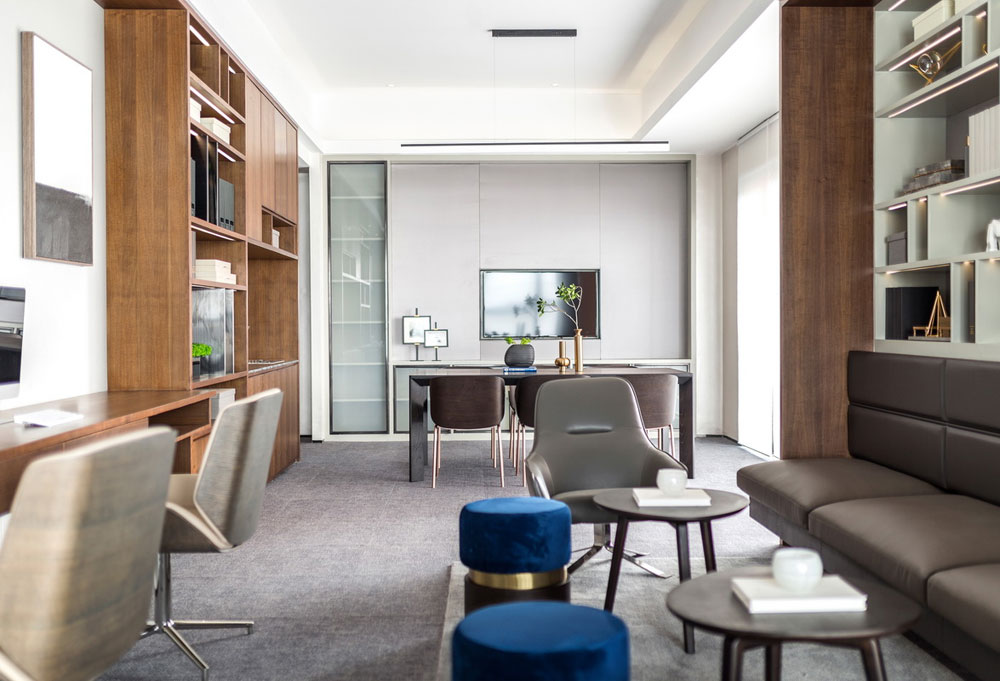 鄭州金水區(qū)海洋集團(tuán)辦公室裝修設(shè)計(jì)案例